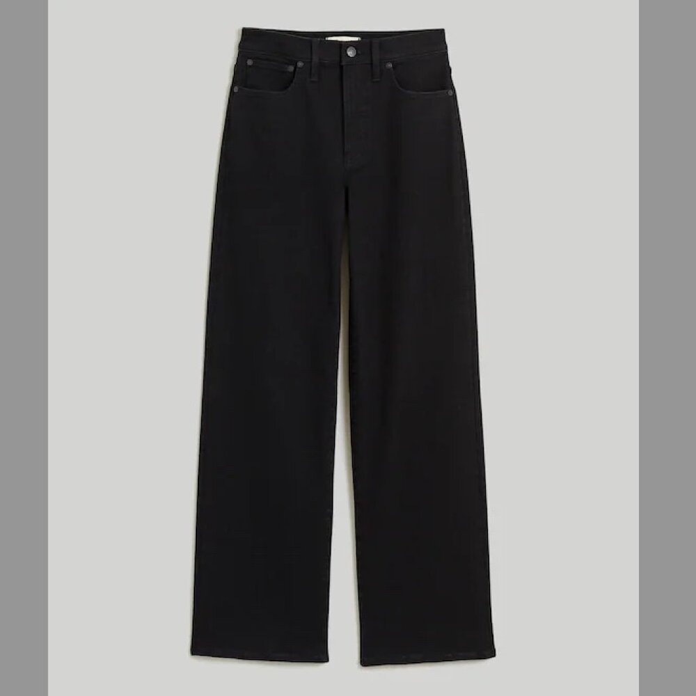 Madewell The Curvy Perfect Vintage Wide-leg Jean in Black Rinse Wash - Size 29P